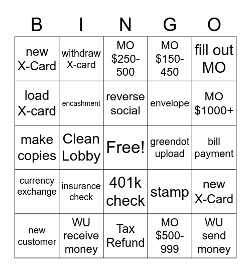 PLS Bingo Card