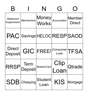 Products Per Member! Bingo Card