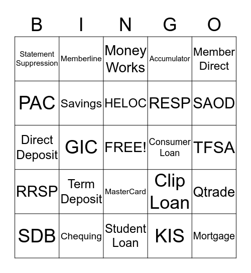 Products Per Member! Bingo Card