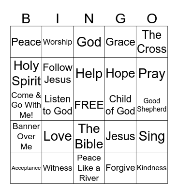 In My Father's House Bingo Card