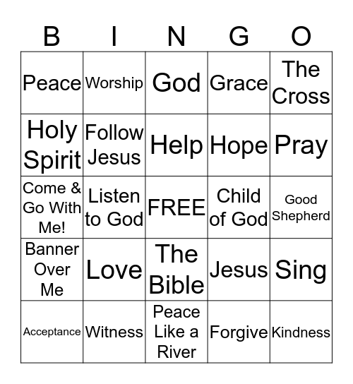 In My Father's House Bingo Card