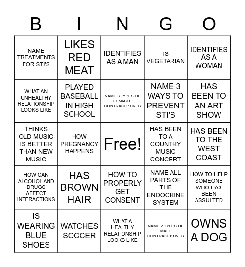 Bingo Card