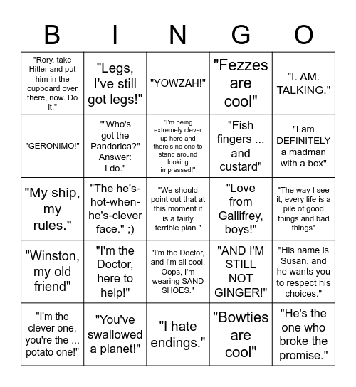 ELEVEN BINGOOOOOOOO Bingo Card