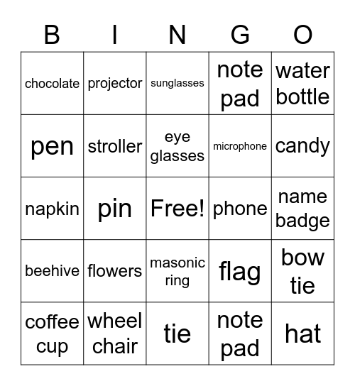 Banquet Bingo Card