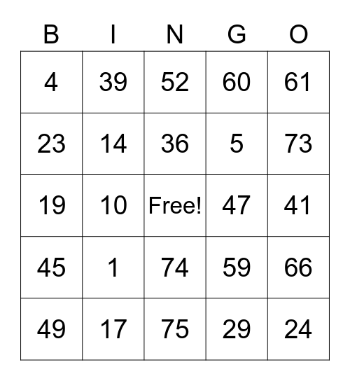 Kamakazie99 Bingo Card
