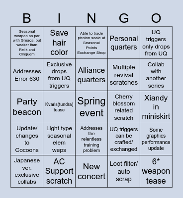 NGS Headline 3/1/2022 Bingo Card