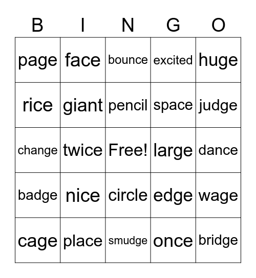 4.17 Bingo Card