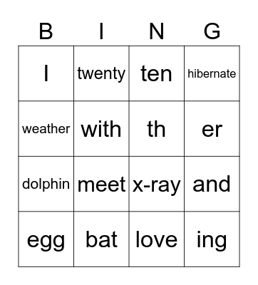 BINGO Card