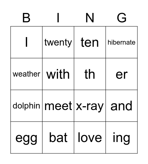 BINGO Card