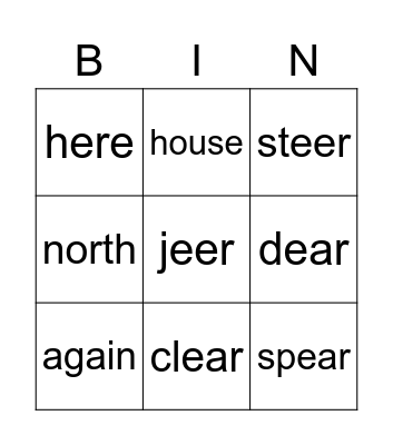 Spelling 4.4 Bingo Card