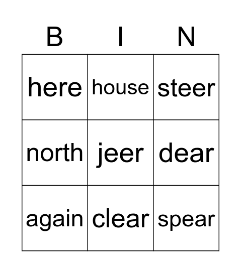 Spelling 4.4 Bingo Card