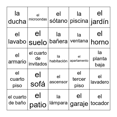 Ch 12 Part 1 Bingo Card