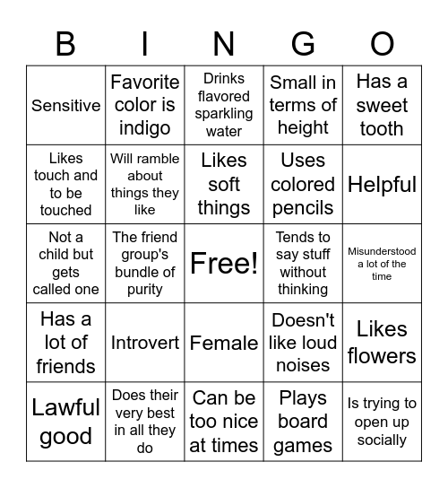 How Much Do You Have In Common With Sugar? Bingo Card
