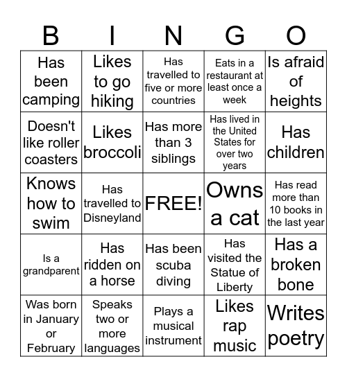 Super Bingo Card