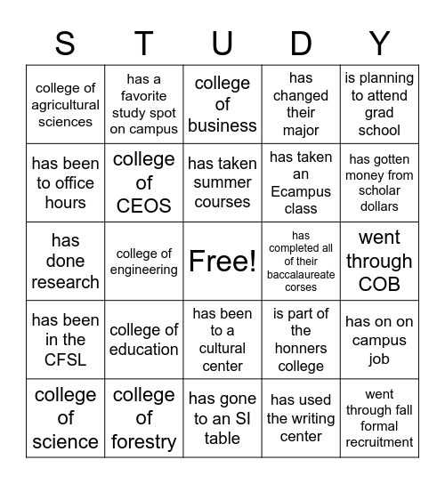 bingo and brains Bingo Card