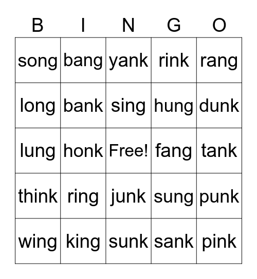 Welded Sound Bingo Card