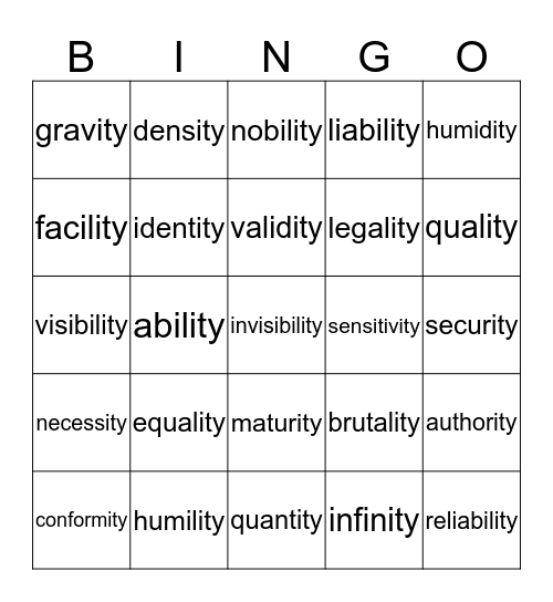 Bingo Card