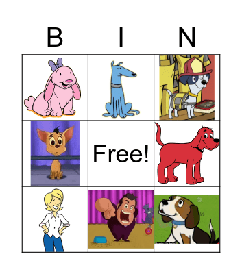 Clifford characters Bingo Card