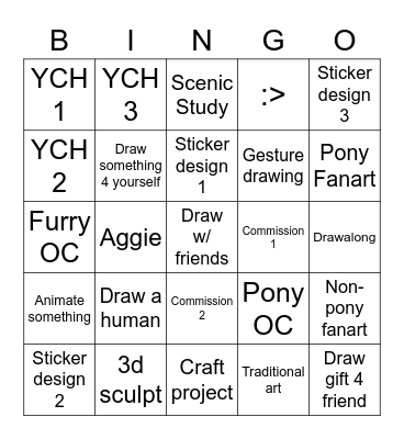 March art bingo Card