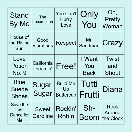 Musical B-I-N-G-O!! Bingo Card