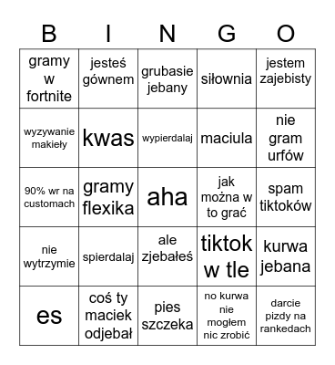 Emil Bingo Card