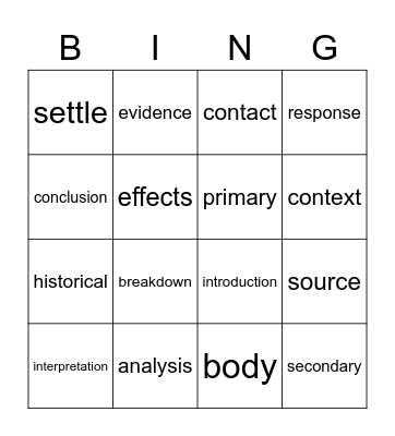 CONFLICT AND GOLD AUSTRALIA Bingo Card