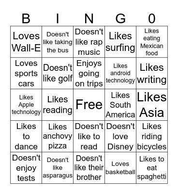 Super Bingo 3 Bingo Card