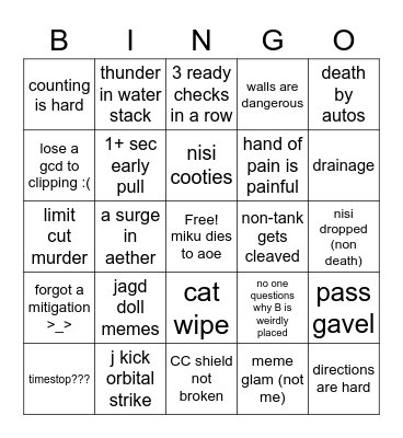 TEA time Bingo Card