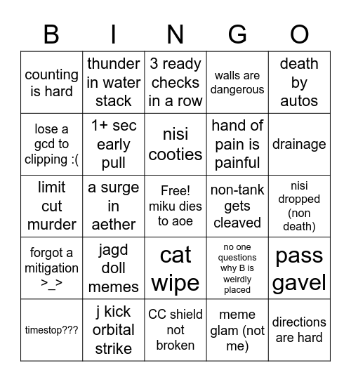 TEA time Bingo Card