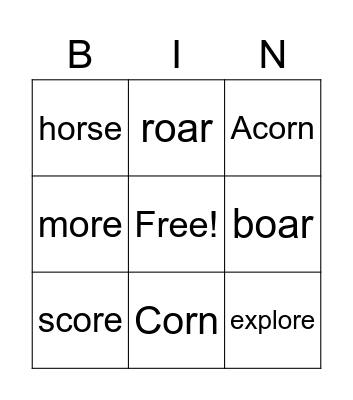 R controlled Bingo Card
