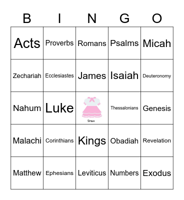 Bible Bingo Card