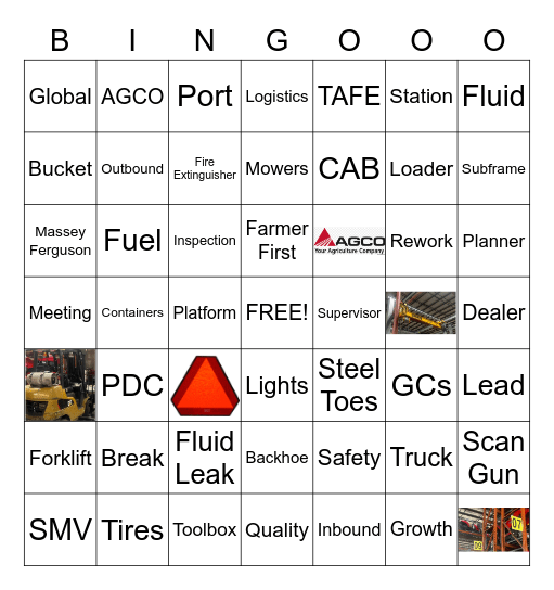 AGCO BINGO Card