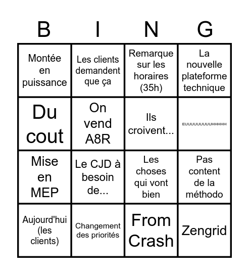 1er Mars Bingo Card