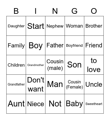 Unit 3A People Bingo Card