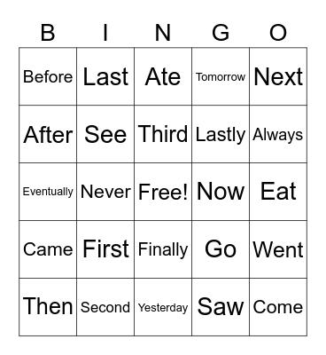 Winter Break Bingo Card