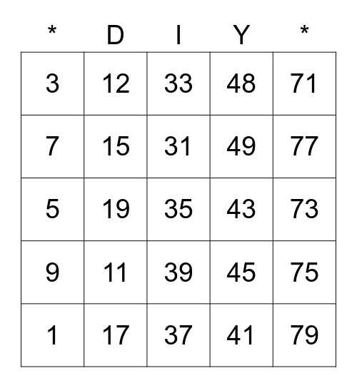 Pa-BINGO ni Mommy Inday Julian Vlog's Bingo Card