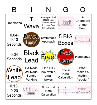 Intro to ECG BINGO Card