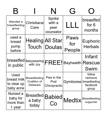 Big Latch BINGO Card