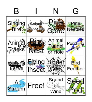 Signs of Spring Nature Bingo! Bingo Card