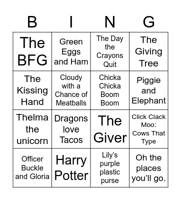 Book Bingo Card