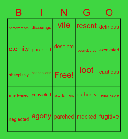 Holes Bingo! Bingo Card