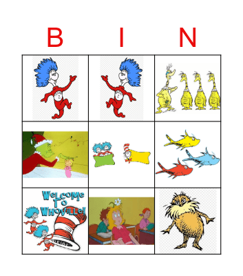 DR SUESS BINGO Card