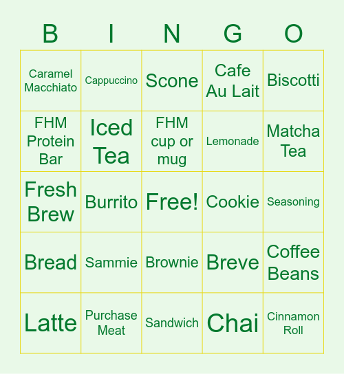 FHM BINGO! Bingo Card