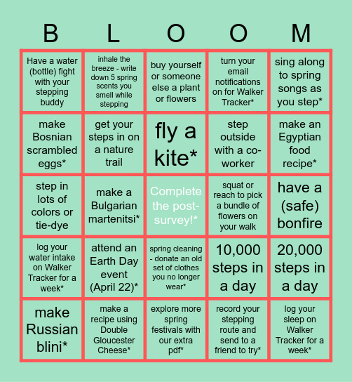 BLOOM Bingo! Bingo Card