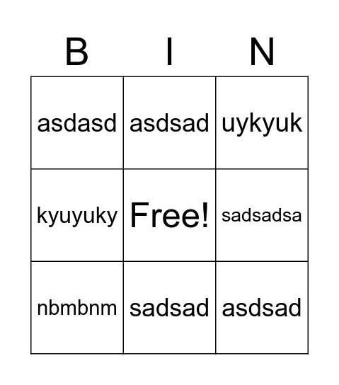 Untitled Bingasdasdsao Bingo Card