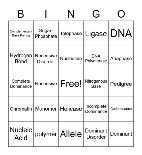 Bingo Card