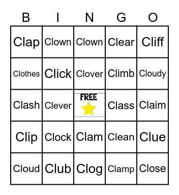 Cl- Bingo Card