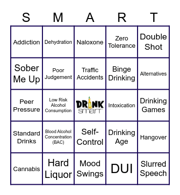 Drink Smart Bingo Card
