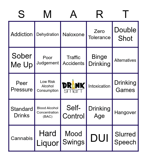 Drink Smart Bingo Card