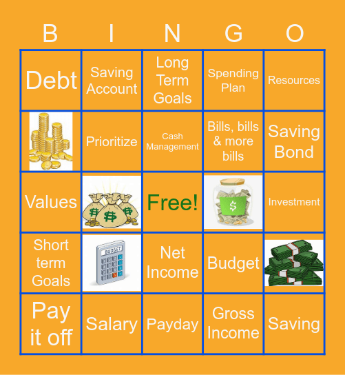 Booming into Budgets Bingo Card